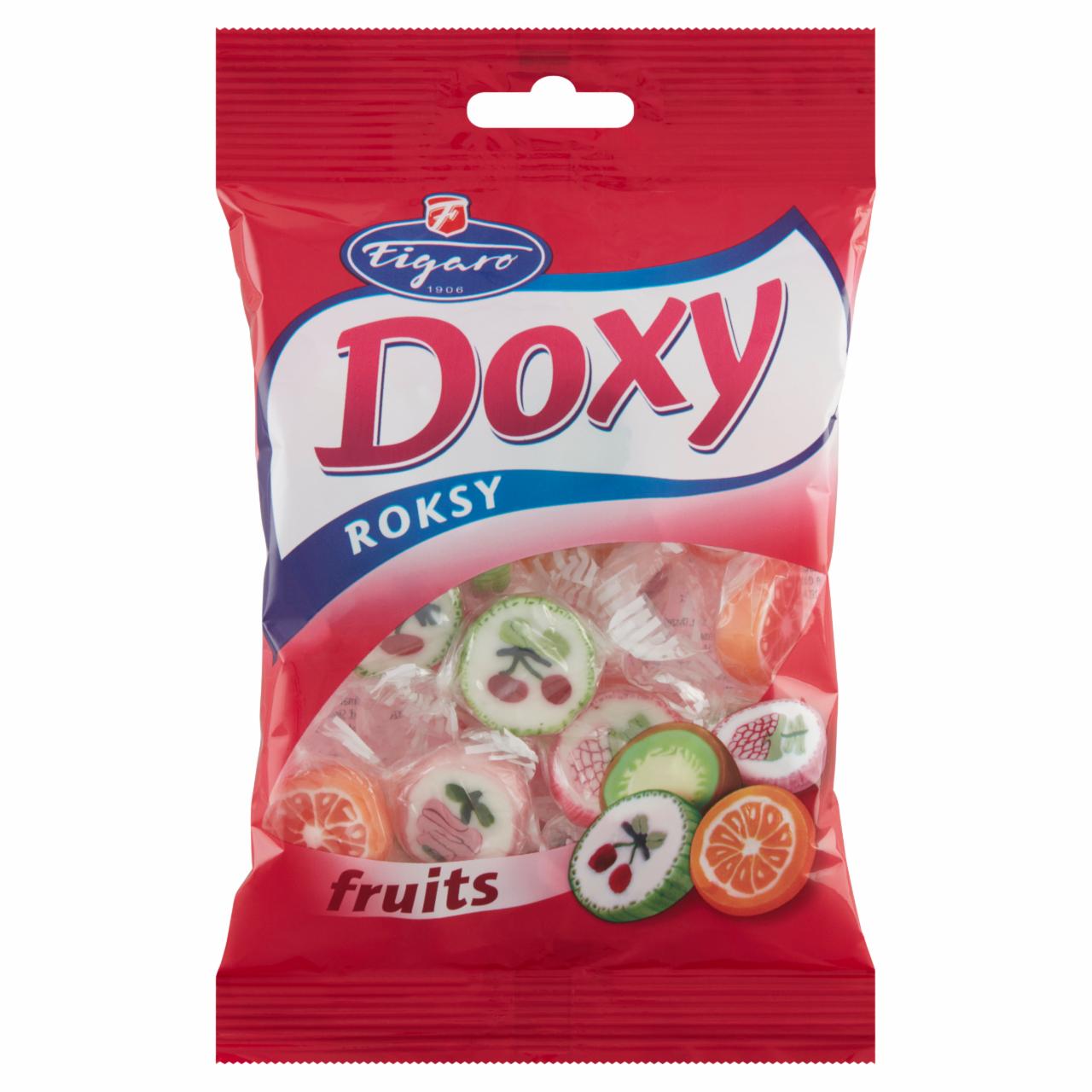 Képek - Figaro Doxy Roksy Fruits vegyes gyümölcs ízű cukorkák 90 g