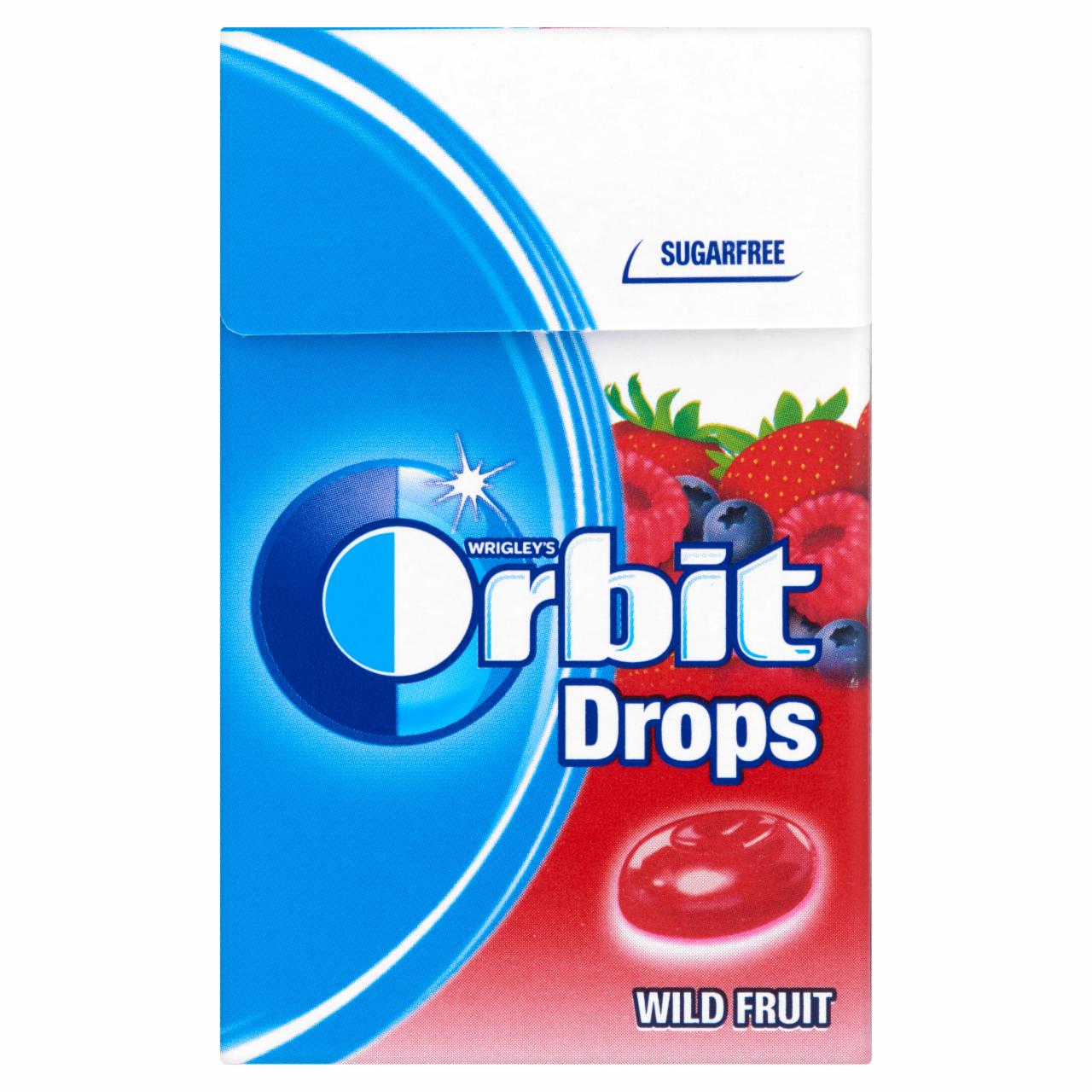 Képek - Orbit Drops Wild Fruit cukormentes cukorka édesítőszerrel 33 g