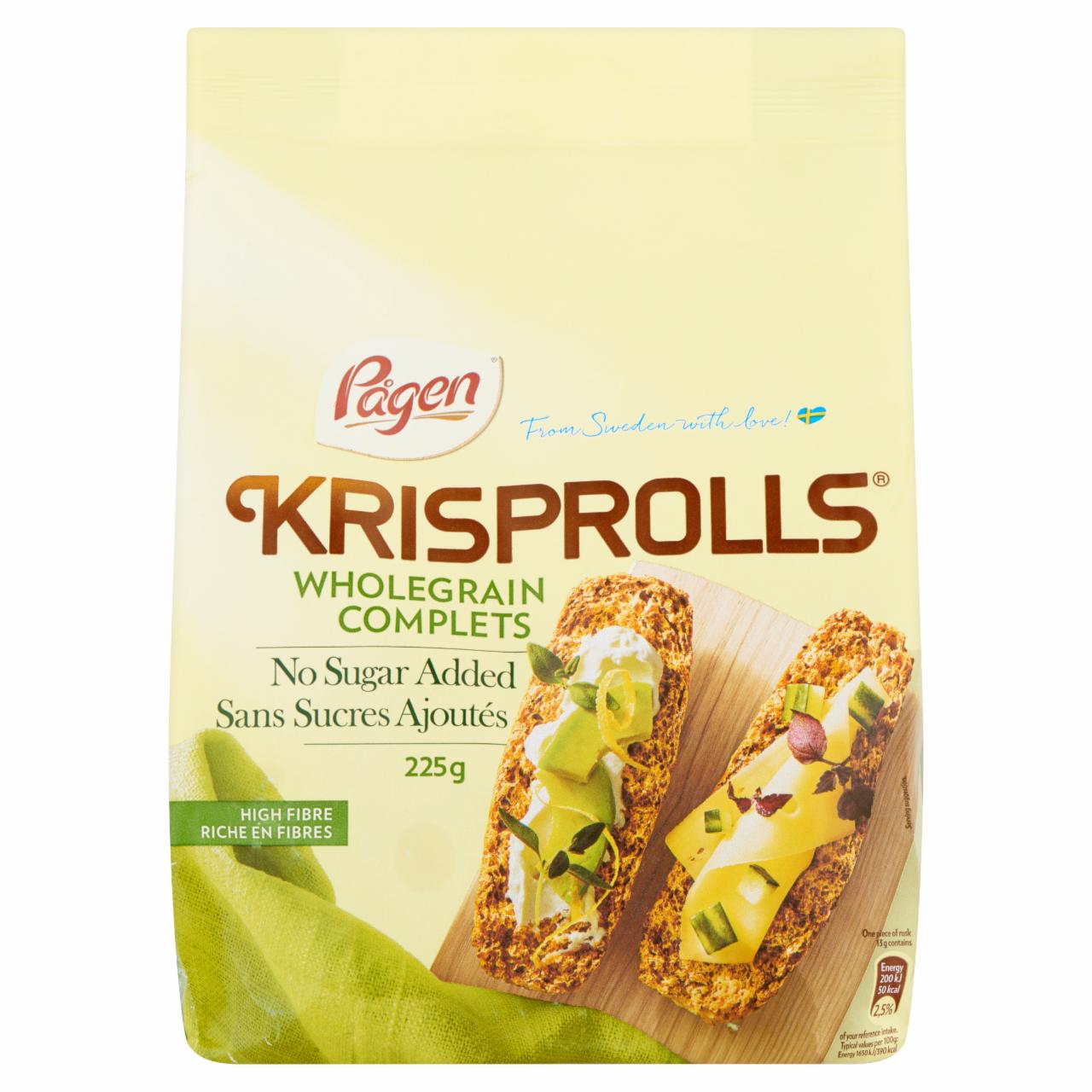 Képek - Krisprolls ropogós kenyérkék, teljes kiőrlésű búzából 225 g