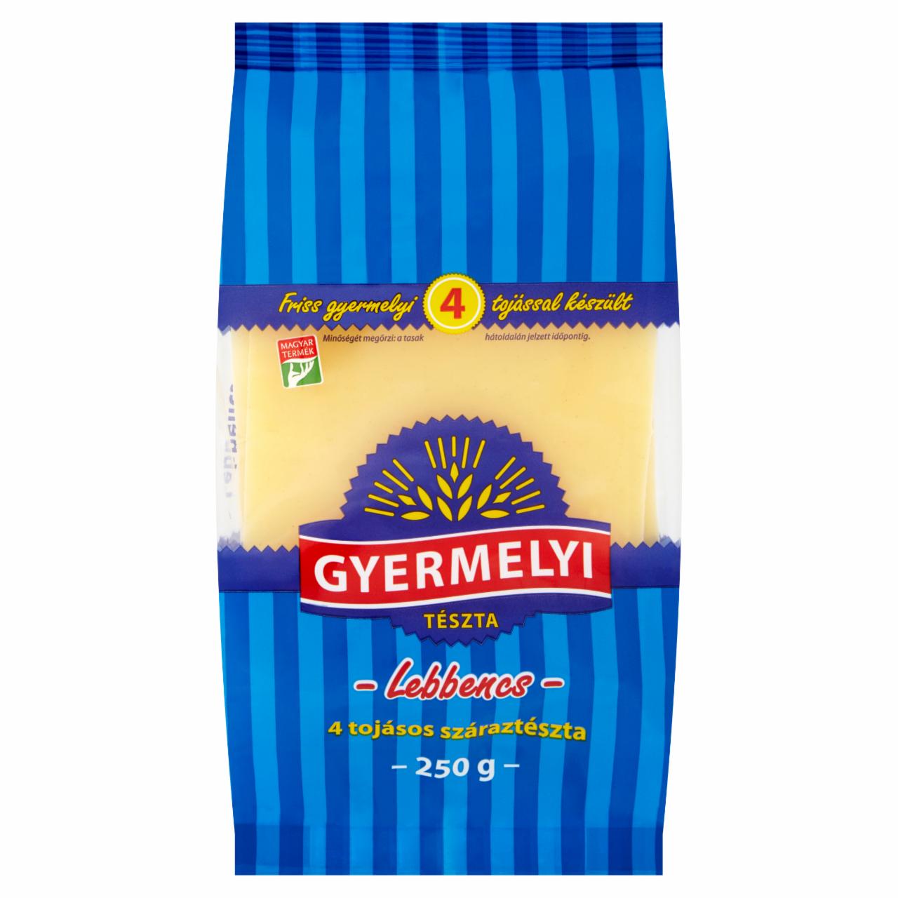 Képek - Gyermelyi lebbencs 4 tojásos száraztészta 250 g