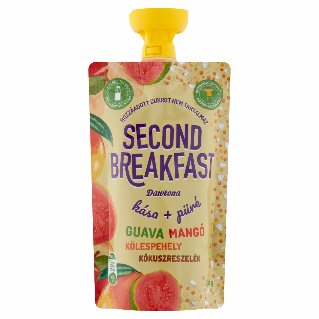 Képek - Dawtona Second Breakfast guava, mangó, kölespehely, kókuszreszelék gyümölcspüré 100 g