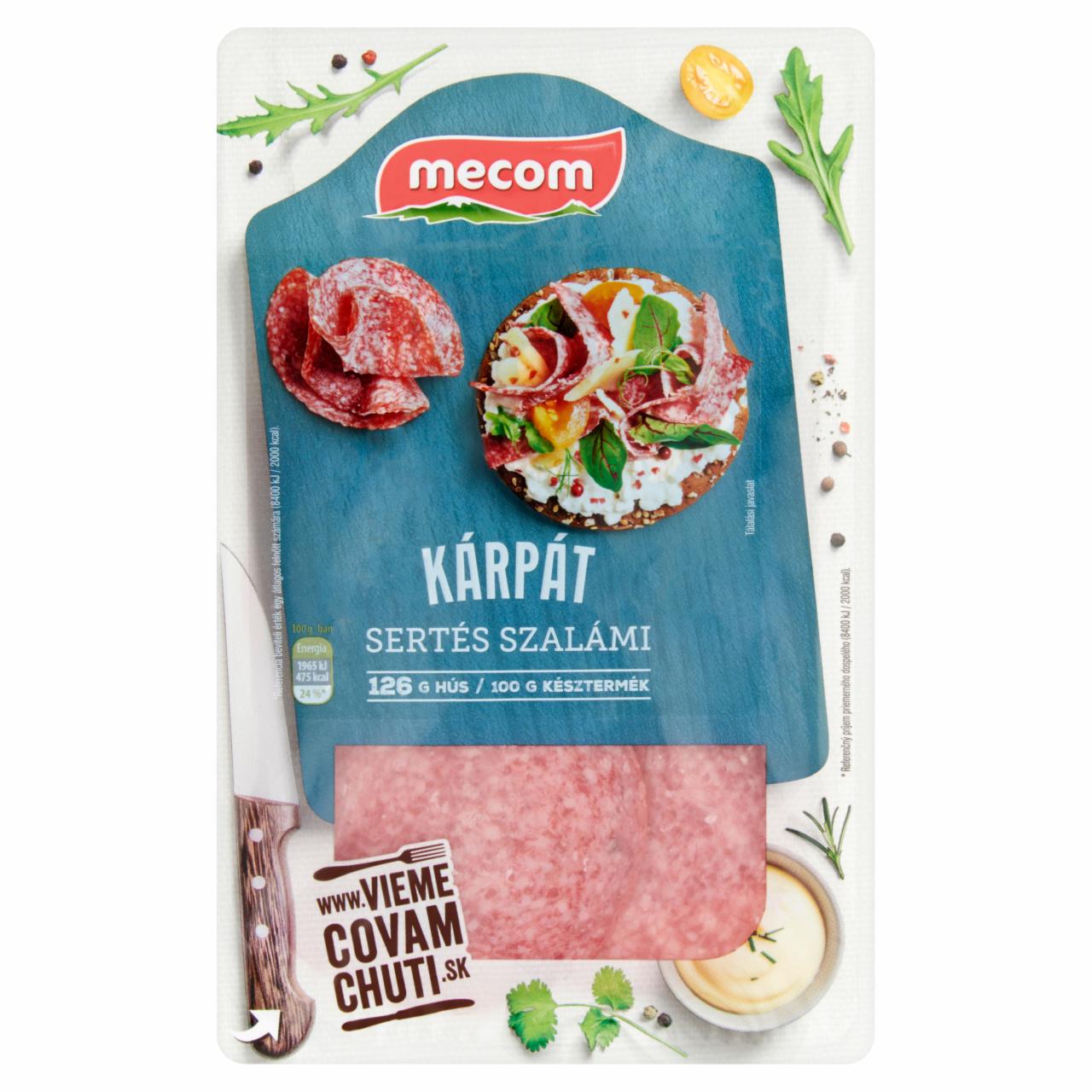 Képek - Mecom Kárpát szeletelt sertés szalámi 75 g