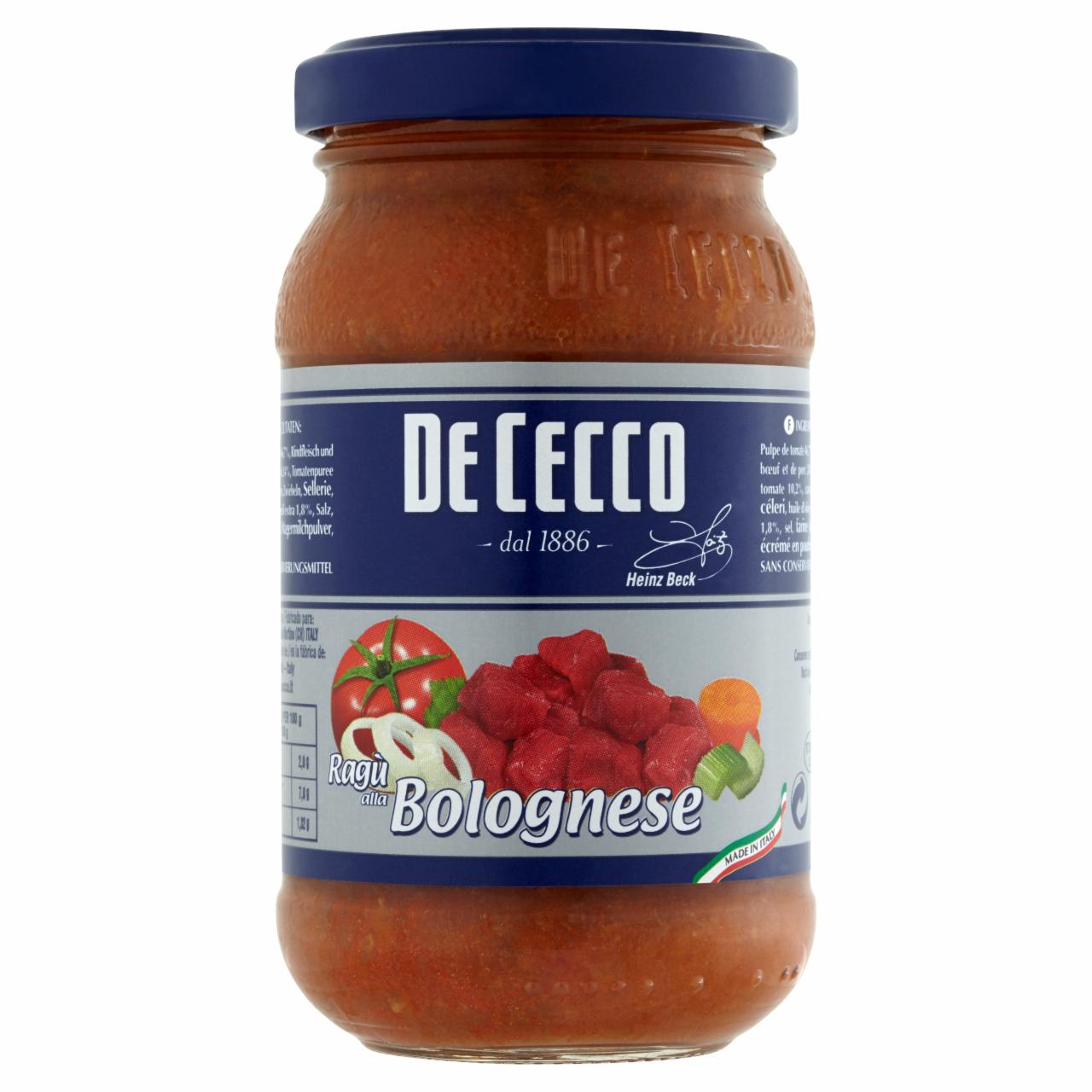 Képek - De Cecco bolognai mártás 190 g