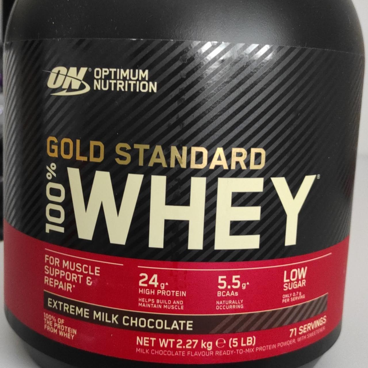 Képek - Gold standard whey protein Extreme milk chocolate Optimum Nutrition