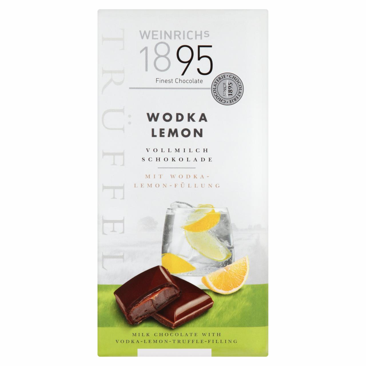 Képek - Weinrich's vodka-citrom trüffel töltelékkel töltött tejcsokoládé 100 g