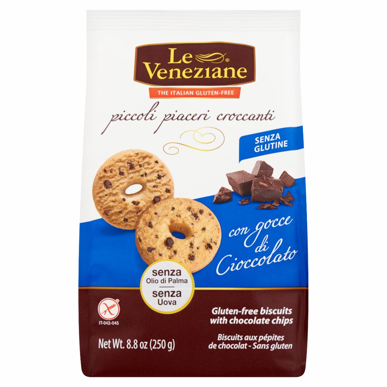 Képek - Le Veneziane gluténmentes keksz csokoládé darabokkal 250 g
