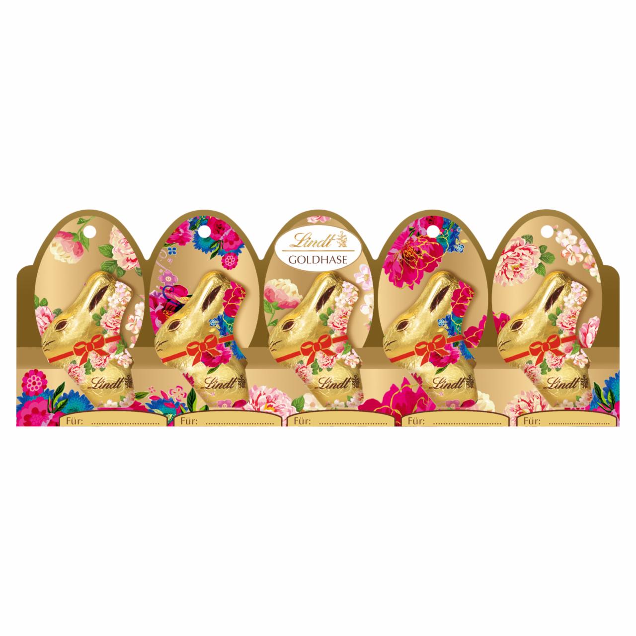 Képek - Lindt Goldhase tejcsokoládé figura 5 x 10 g (50 g)