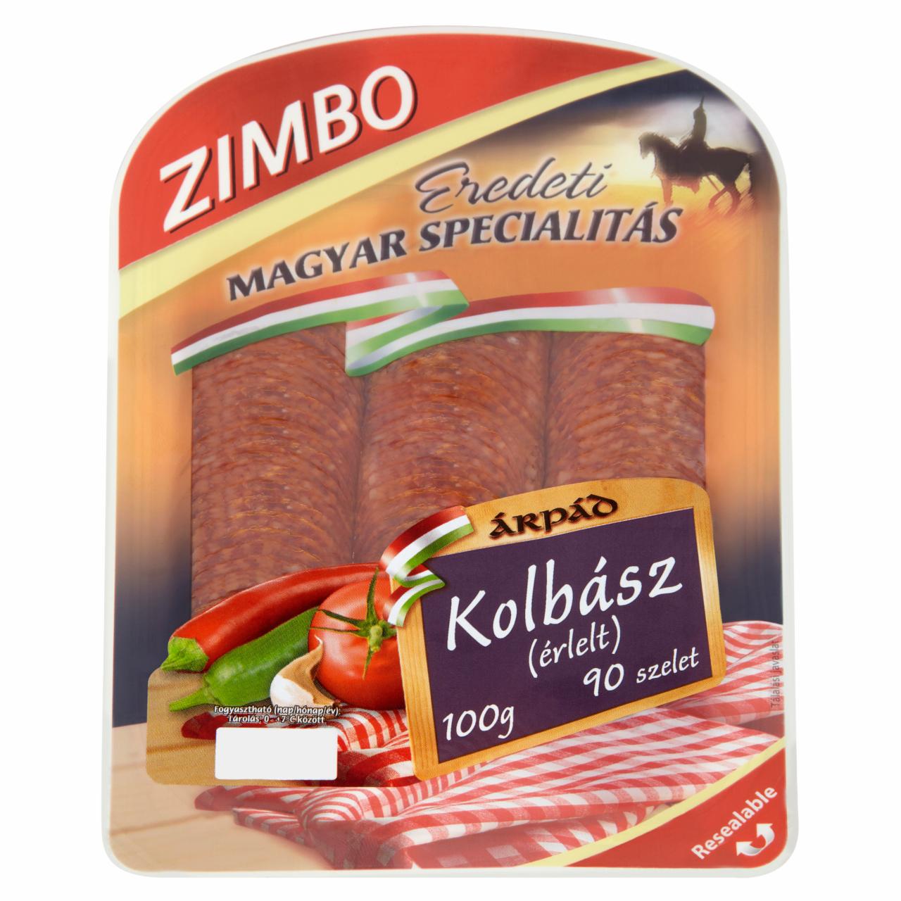 Képek - Zimbo Árpád szeletelt csípős kolbász 90 szelet 100 g