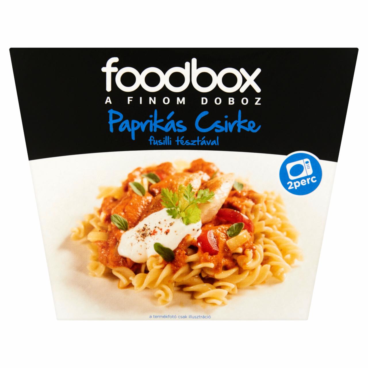 Képek - Foodbox paprikás csirke fusilli tésztával 330 g