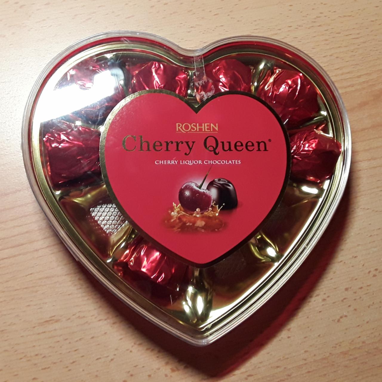 Képek - Roshen Cherry Queen étcsokoládés alkoholos-meggyes bonbon 122 g