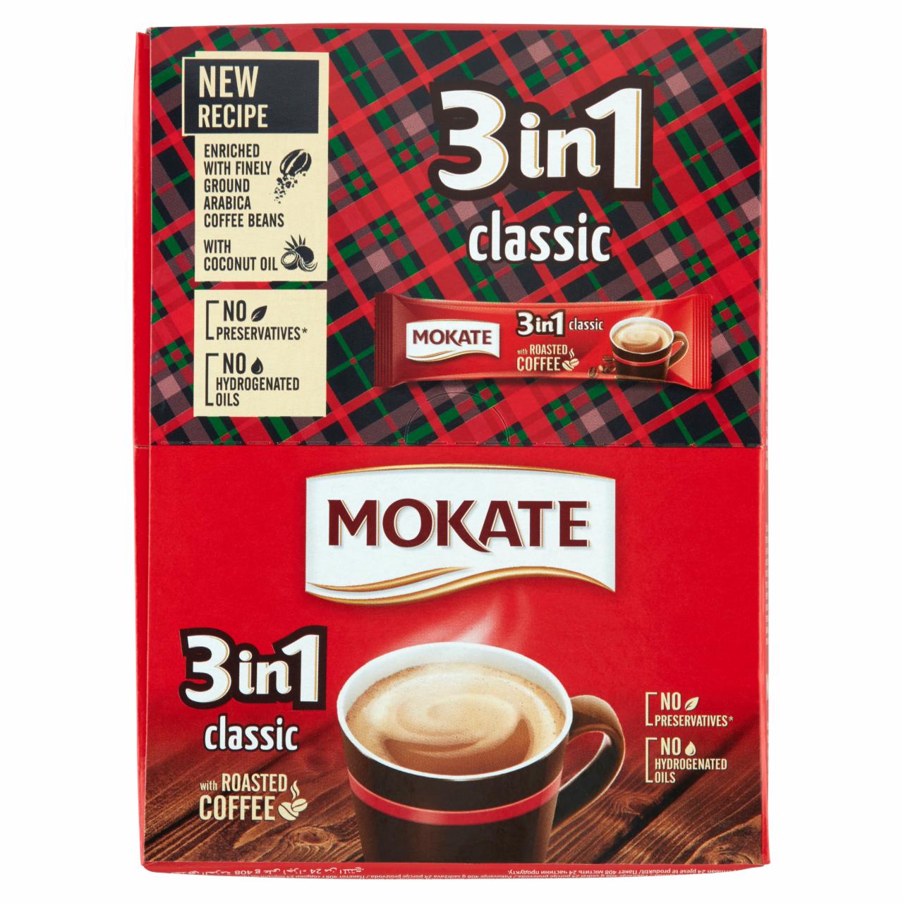 Képek - Mokate 3in1 Classic azonnal oldódó kávéspecialitás 24 x 17 g (408 g)