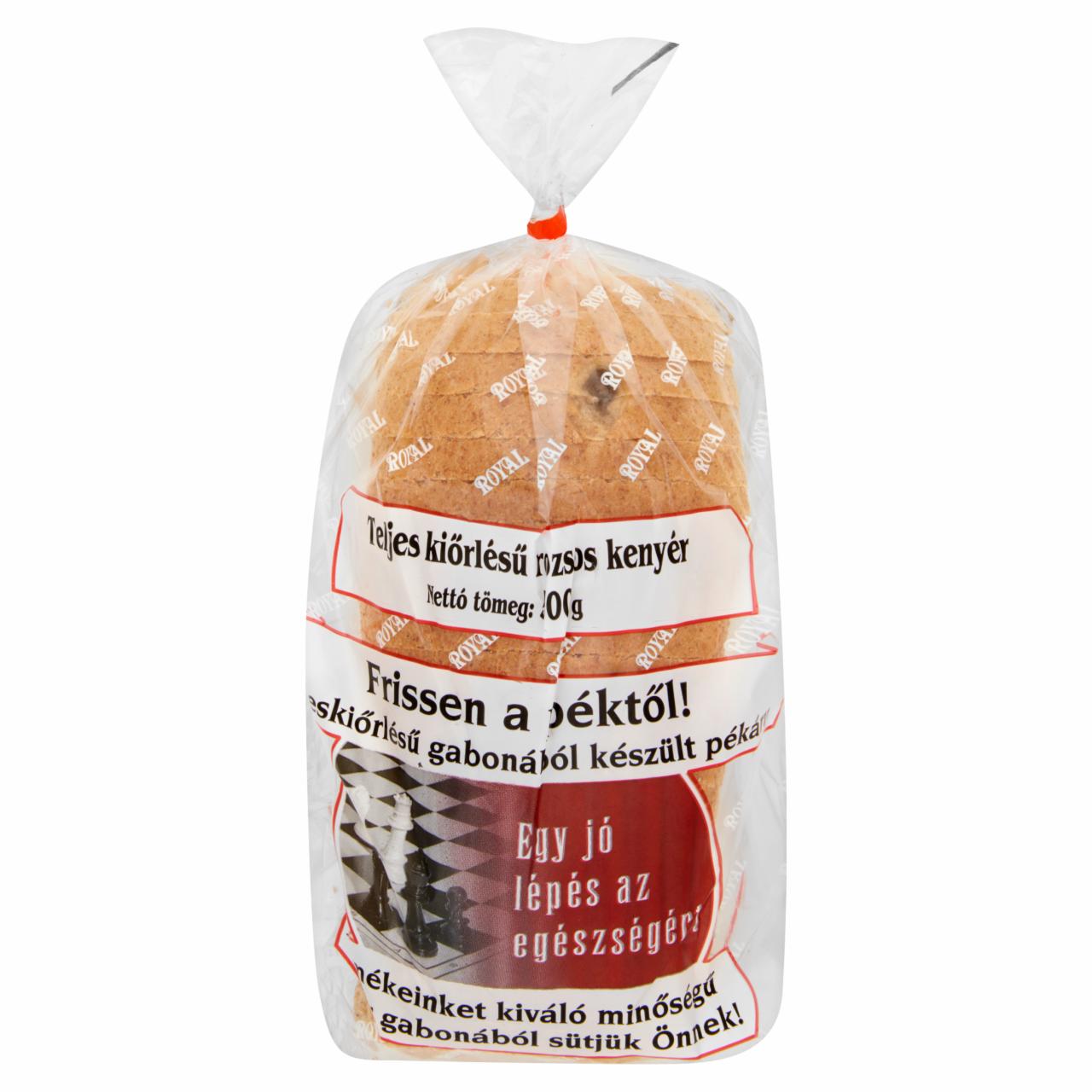 Képek - Royal teljes kiőrlésű rozsos kenyér 500 g