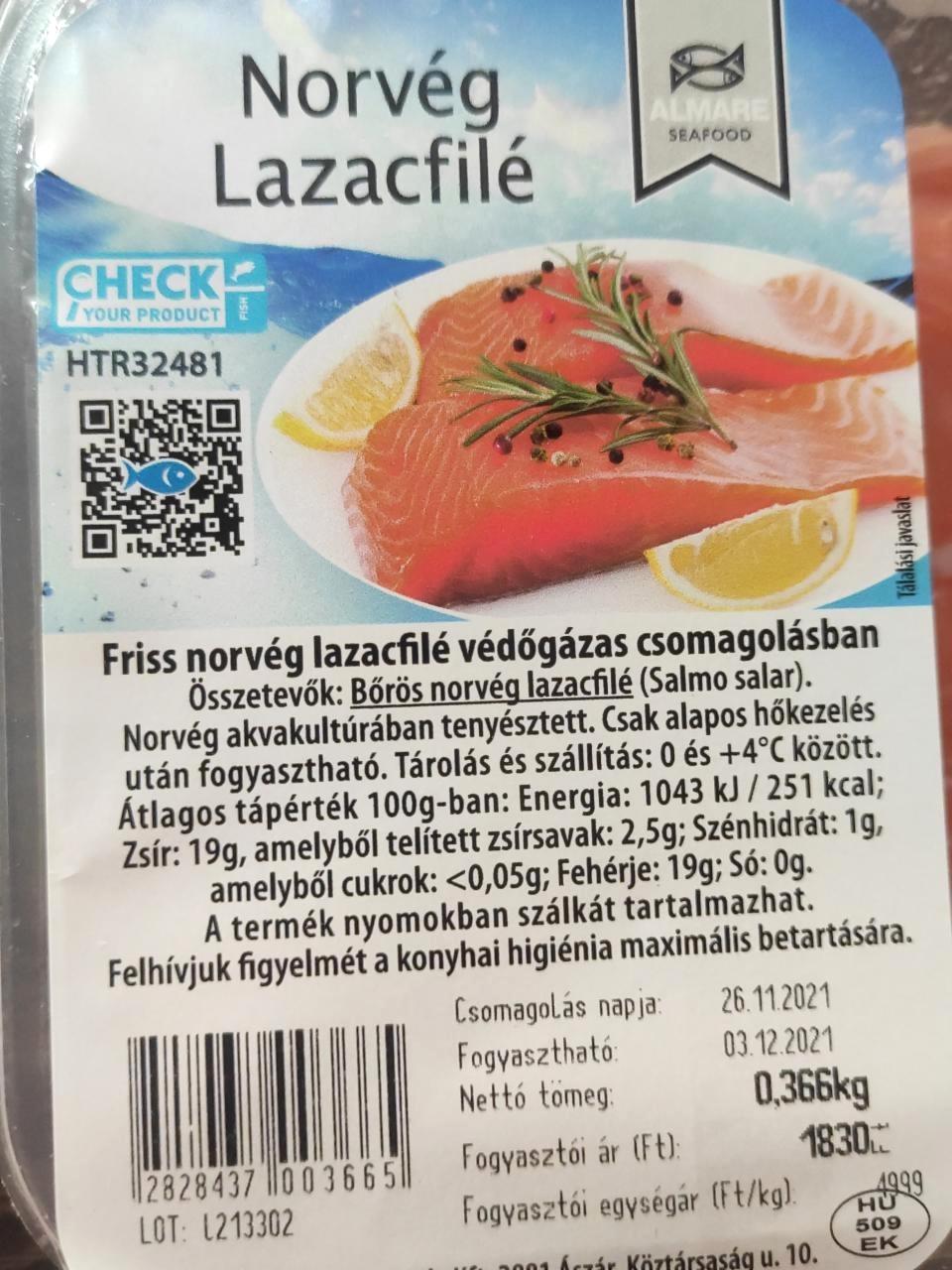 Képek - Norvég lazacfilé Almare seafood