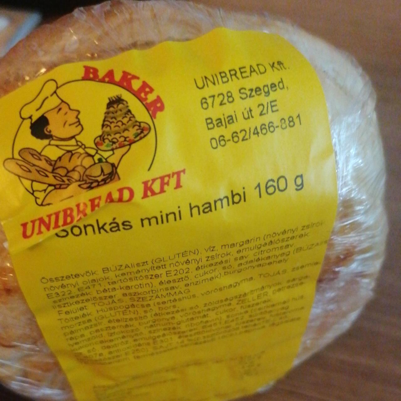 Képek - Sonkás mini hambi Unibread Kft