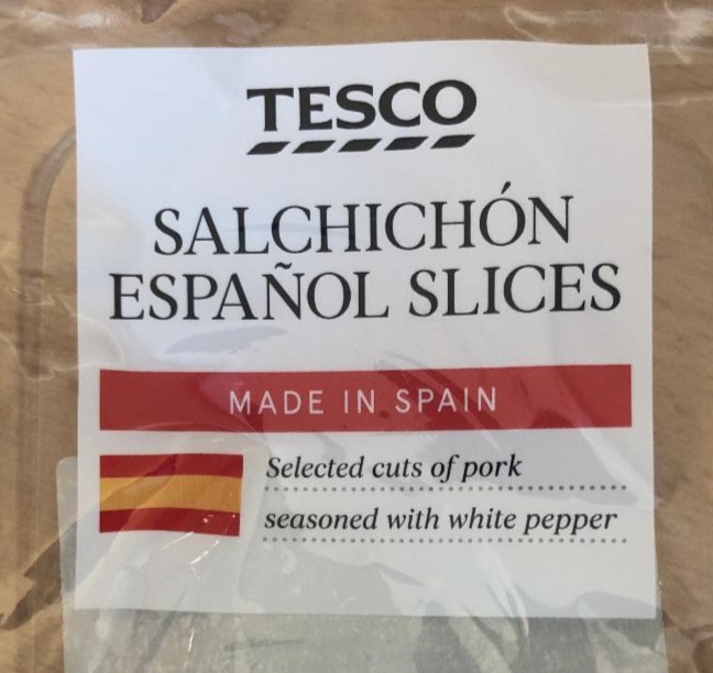 Képek - Tesco salchichón espa?ol szeletelt vastagkolbász fehérborssal 