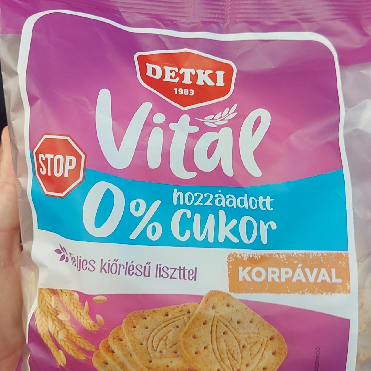 Képek - Detki Vital háztartási keksz hozzáadott cukor nélkül 180 g