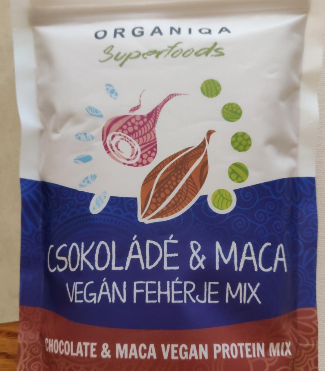 Képek - Vegán fehérje mix Csokoláde & maca Organiqa