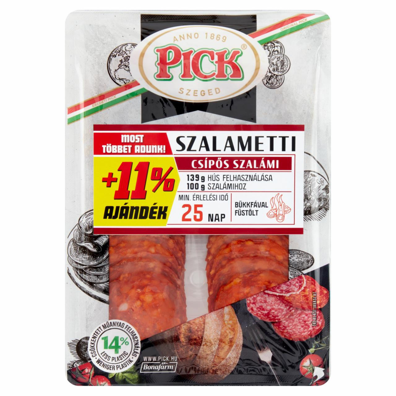 Képek - PICK Szalametti szeletelt csípős szalámi 78 g