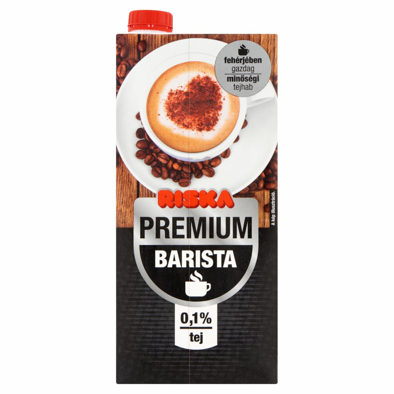 Képek - Riska Premium Barista UHT fehérjében gazdag sovány tej 0,1% 1000 ml