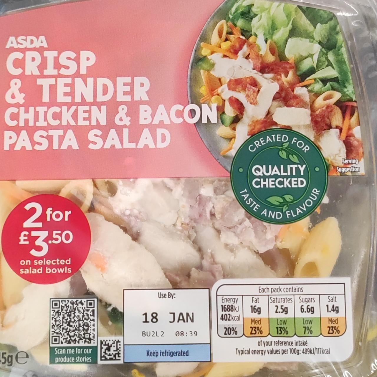 Képek - Crisp & tender chicken & bacon pasta salad ASDA