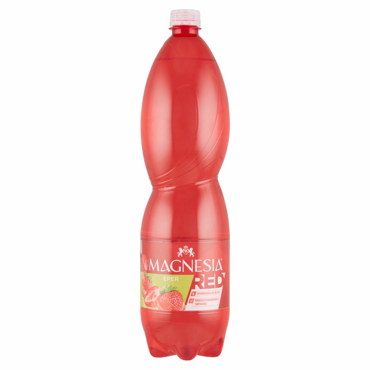 Képek - Magnesia Red eperízű szén-dioxiddal enyhén dúsított üdítőital 1,5 l