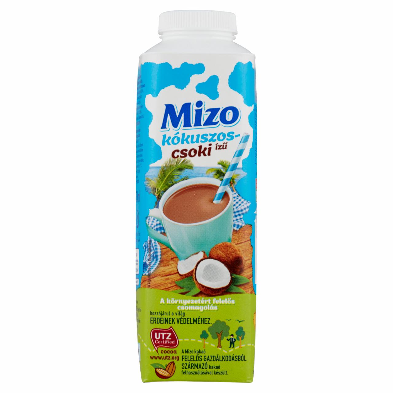 Képek - Mizo kókuszos-csoki ízű, zsírszegény kakaós tejkészítmény 450 ml