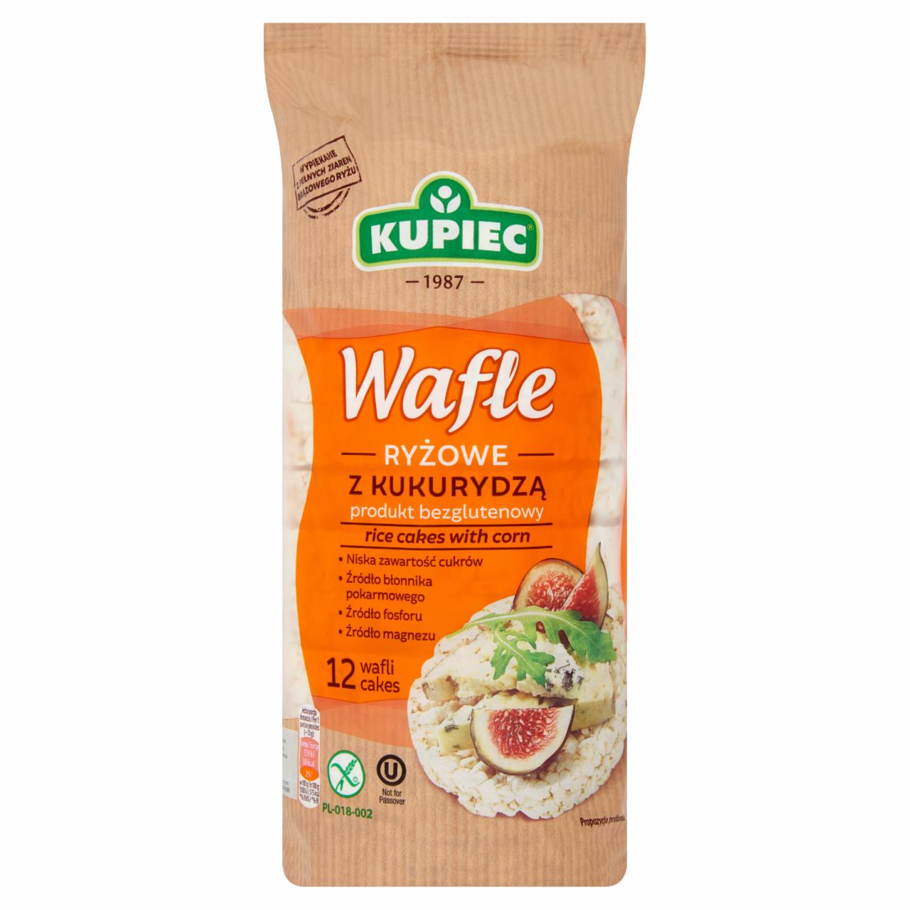 Képek - Kupiec Wafle gluténmentes puffasztott rizskeksz kukoricával 120 g