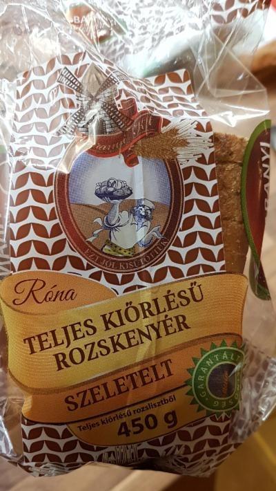 Képek - Teljes kiőrlésű rozskenyér szeletelt Róna