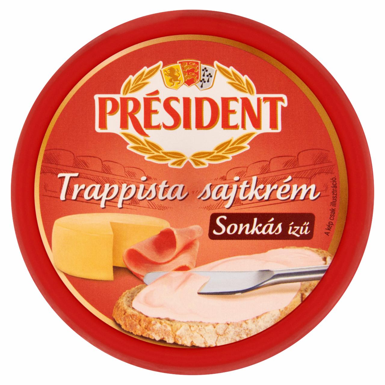 Képek - Président sonkás ízű trappista sajtkrém 125 g