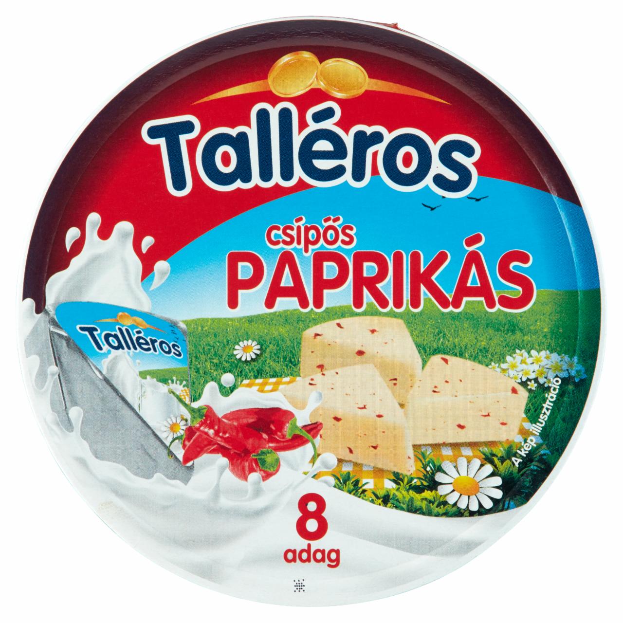 Képek - Talléros csípős paprikás kenhető, zsíros, ömlesztett sajt 8 db 140 g