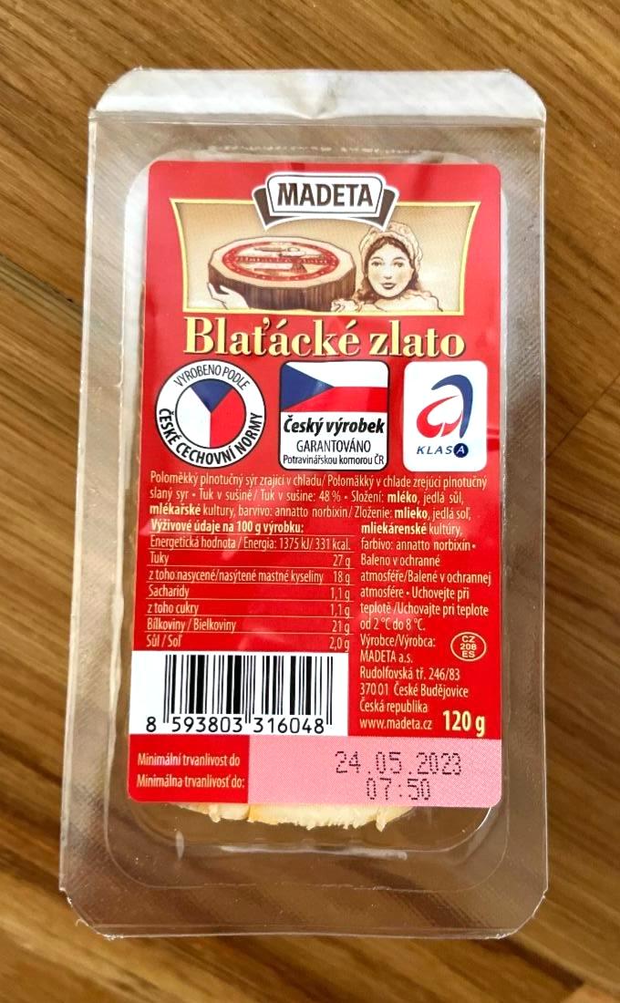 Képek - Blaťácke zlato sajt 48% Madeta