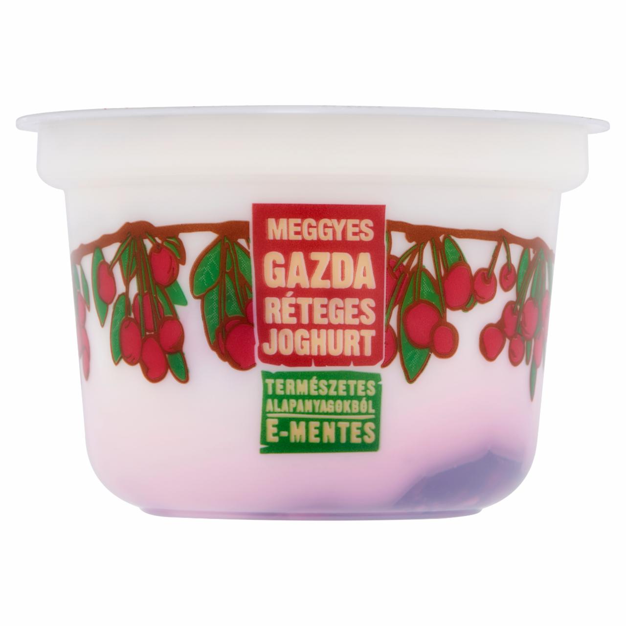 Képek - E-mentes meggyes réteges joghurt Gazda