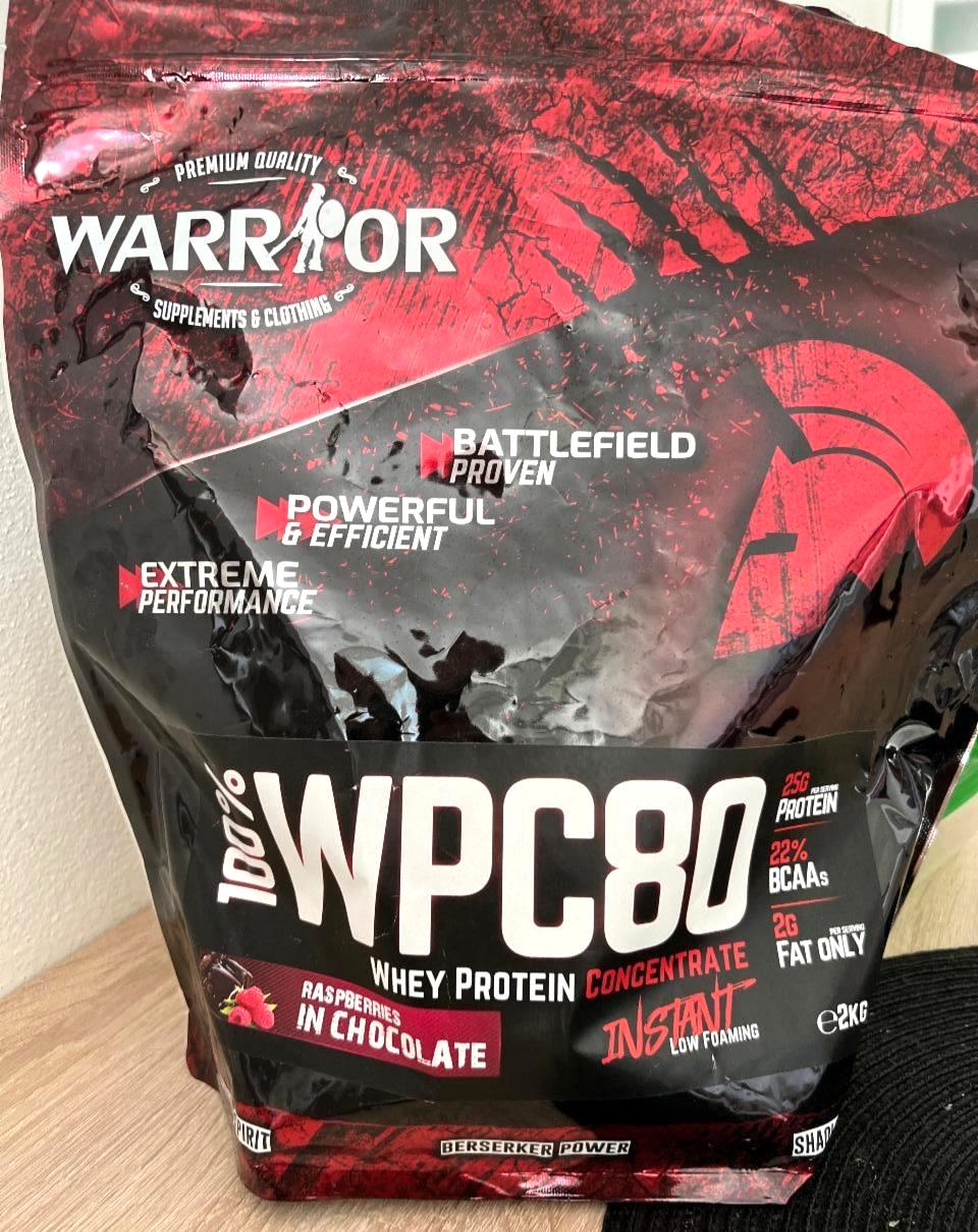 Képek - WPC 80 whey protein Raspberries in chocolate Warrior