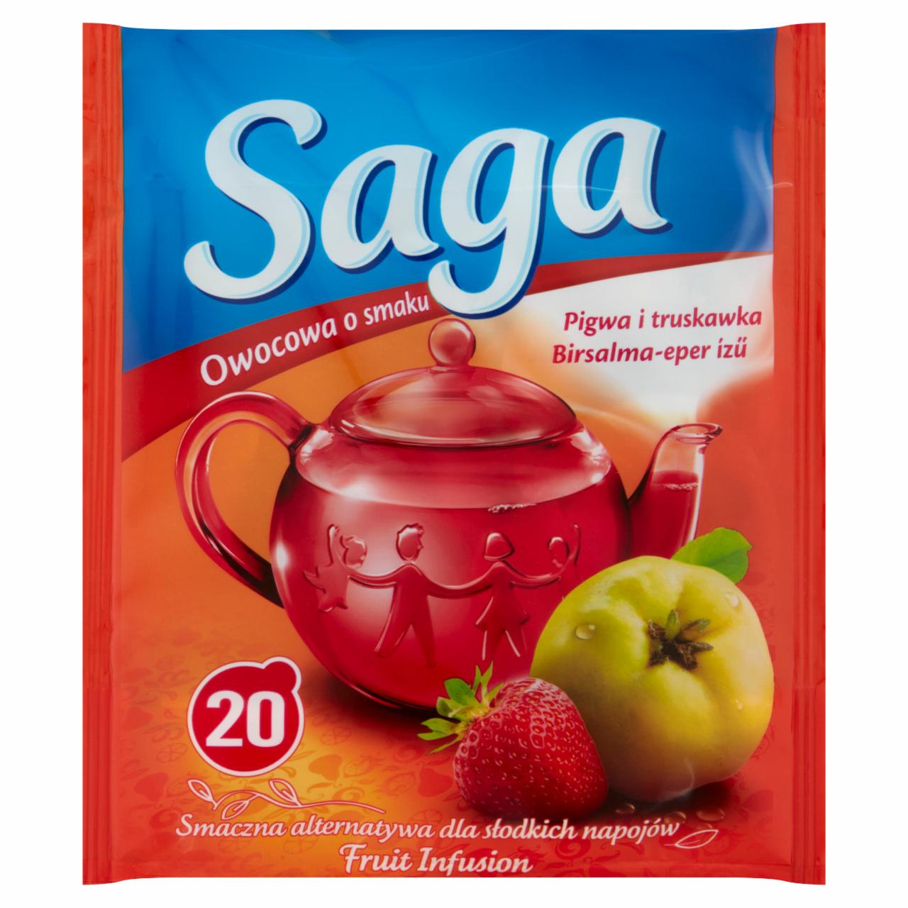 Képek - Saga birsalma-eper ízű gyümölcstea 20 filter 34 g