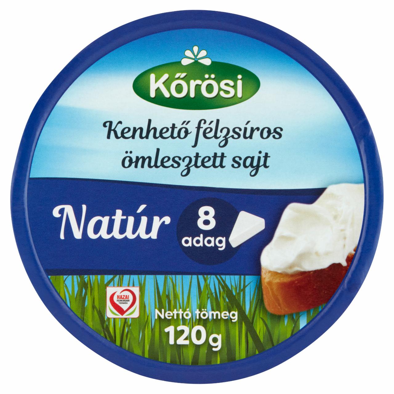 Képek - Kőrösi natúr kenhető félzsíros ömlesztett sajt 8 db 120 g