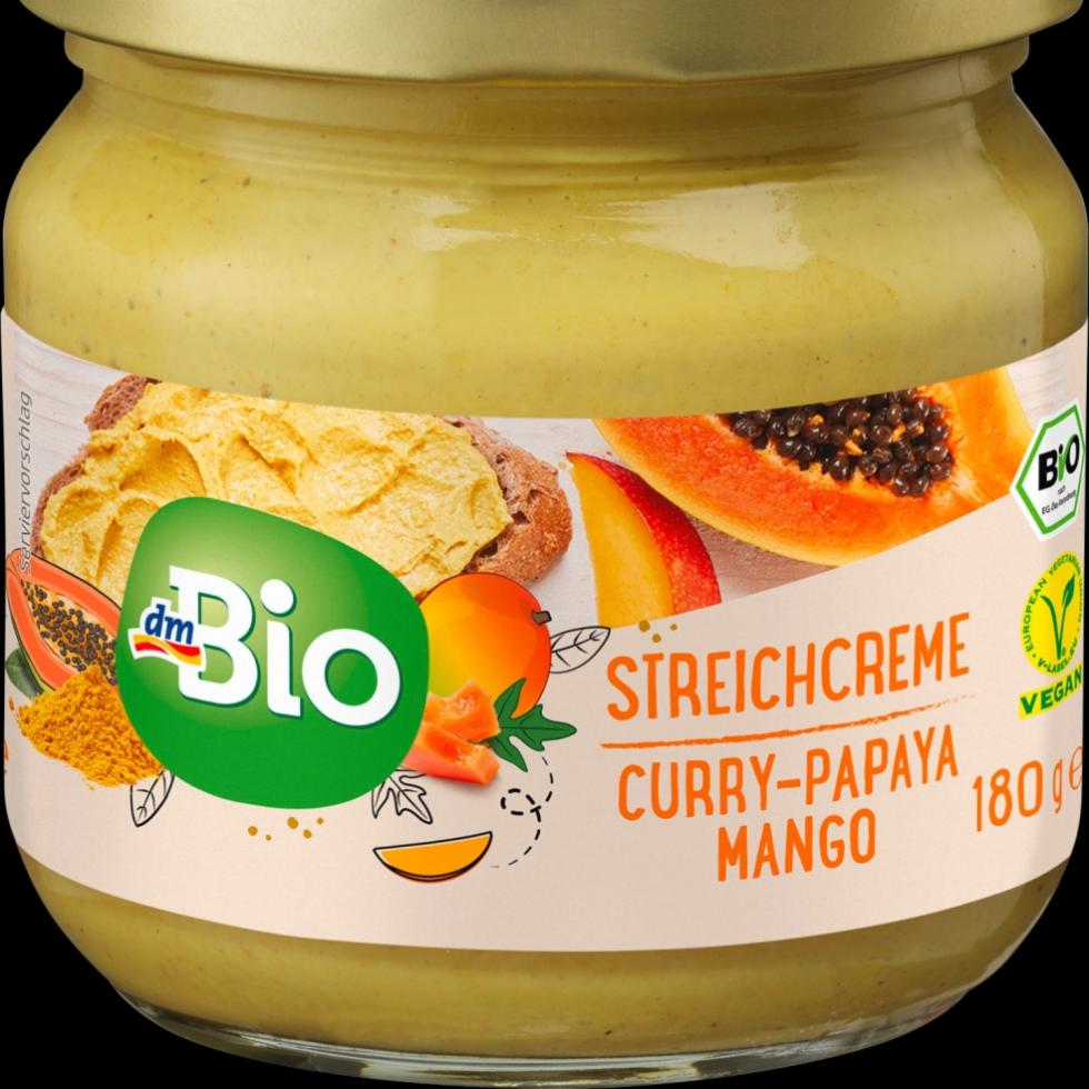 Képek - Bio krémes kenyérfeltét mangó-papaya-curry dmBio