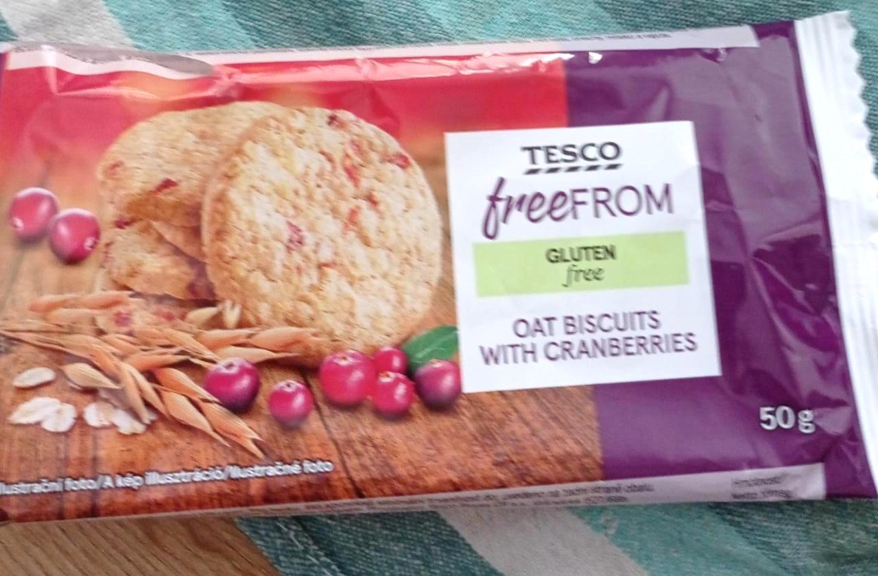 Képek - Gluten free Oat biscuits with cranberries Tesco Free from