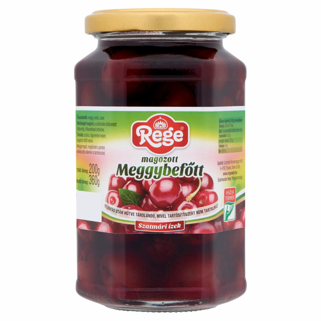 Képek - Rege magozott meggybefőtt 360 g