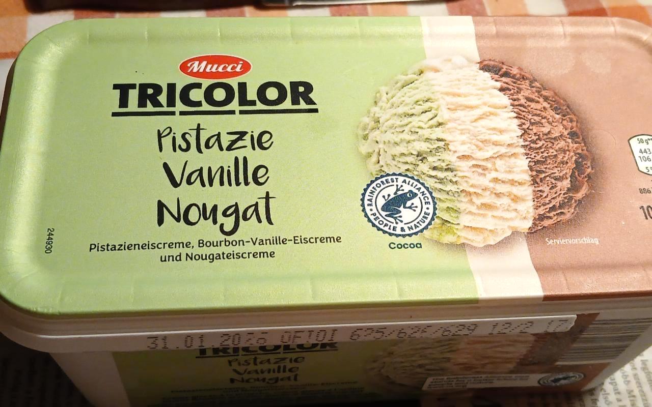 Képek - Tricolor jégkrém Pisztácia-vanília-nugát Mucci