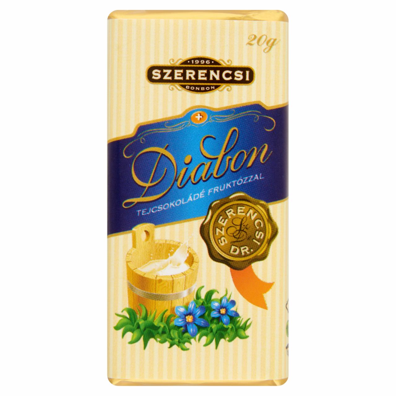 Képek - Szerencsi Diabon tejcsokoládé fruktózzal 20 g