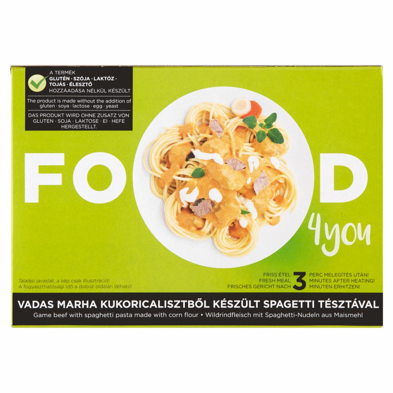 Képek - Food 4 You vadas marha kukoricalisztből készült spagetti tésztával 330 g