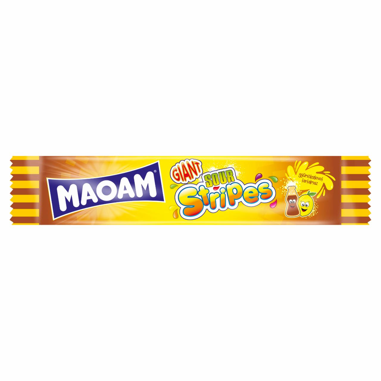 Képek - Maoam Giant Sour Stripes citrom és kóla ízű olvadó rágóbonbon 15 g