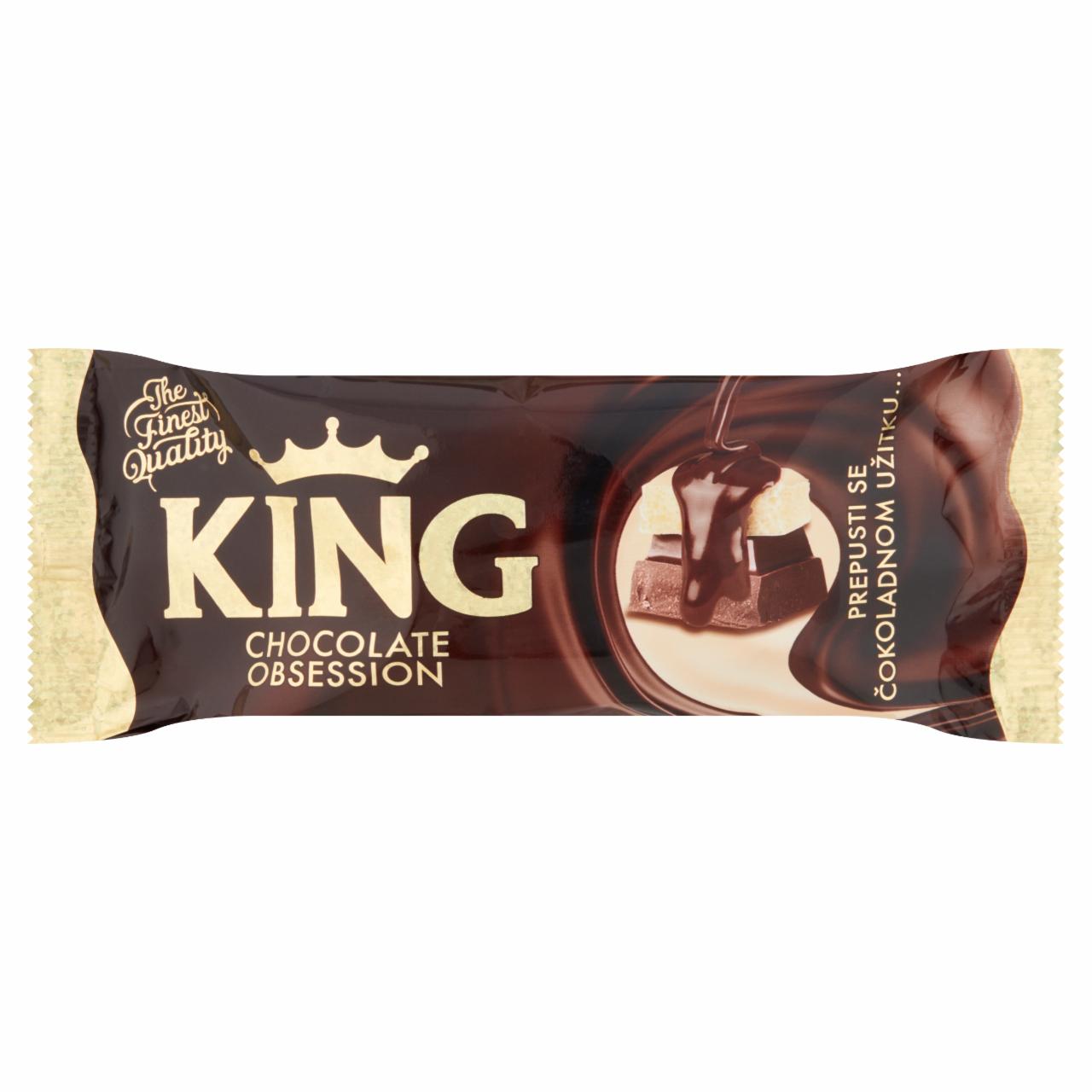 Képek - King Chocolate Obsession fehér csokoládé és csokoládé jégkrém csokoládé ízű öntettel 110 ml