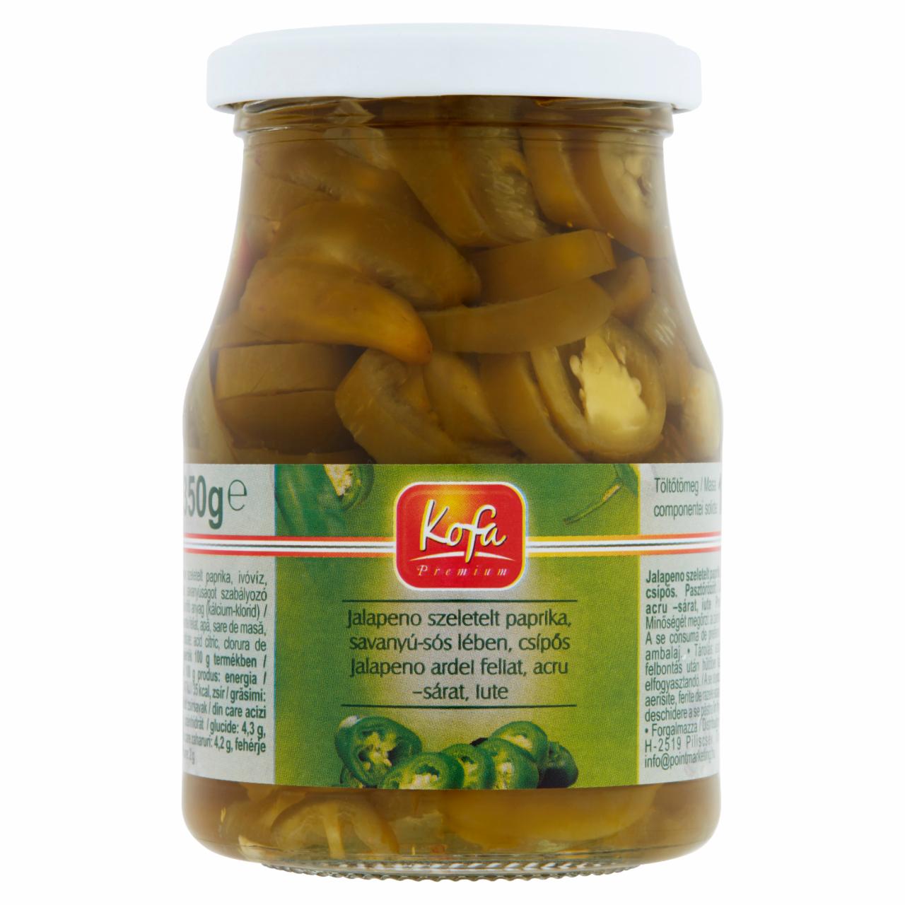 Képek - Kofa Premium csípős, szeletelt Jalapeno paprika savanyú-sós lében 350 g