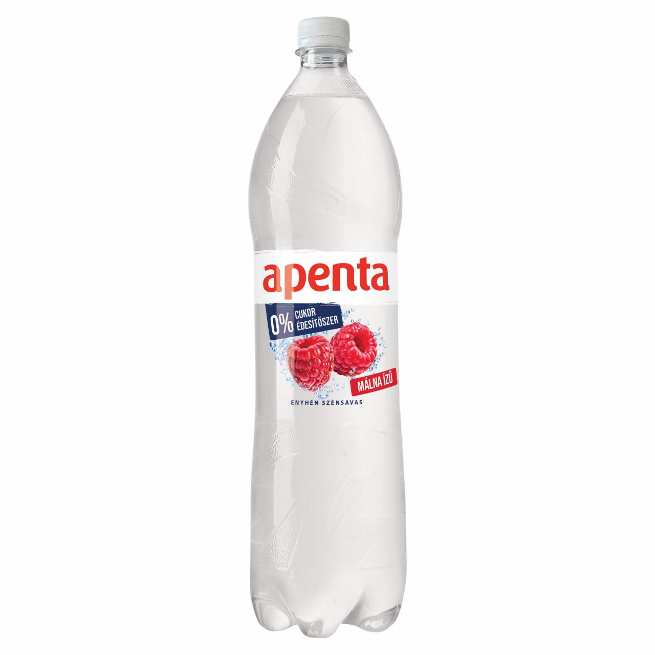 Képek - Apenta energiamentes cukormentes málna ízű, enyhén szénsavas ital természetes ásványvízzel 1,5 l