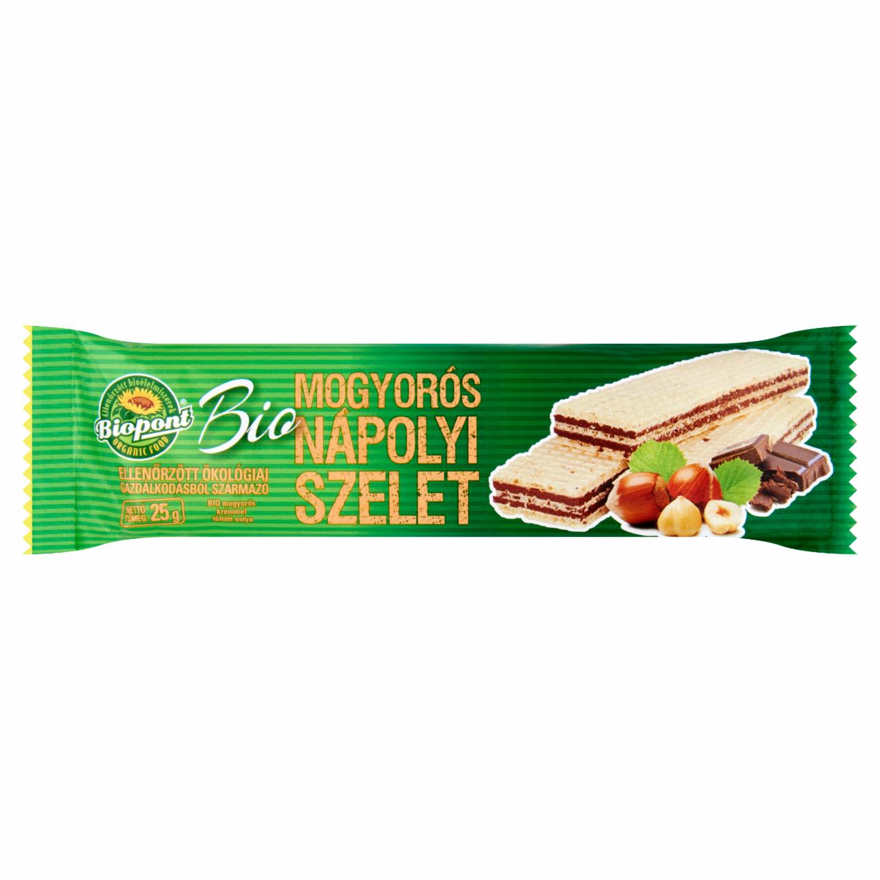 Képek - Biopont BIO mogyorós nápolyi szelet 25 g