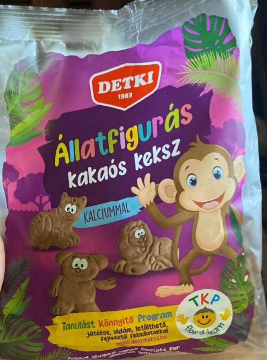 Képek - Detki állatfigurás kakaós keksz kalciummal 160 g