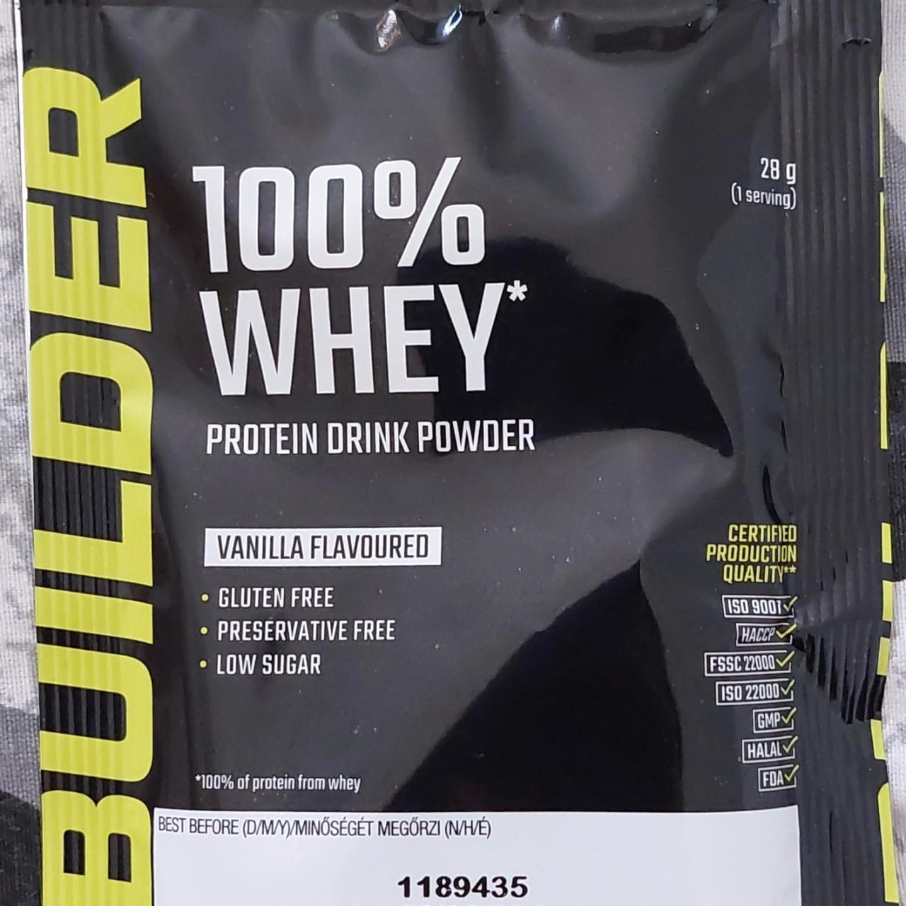 Képek - 100% whey protein drink powder Vanília Builder
