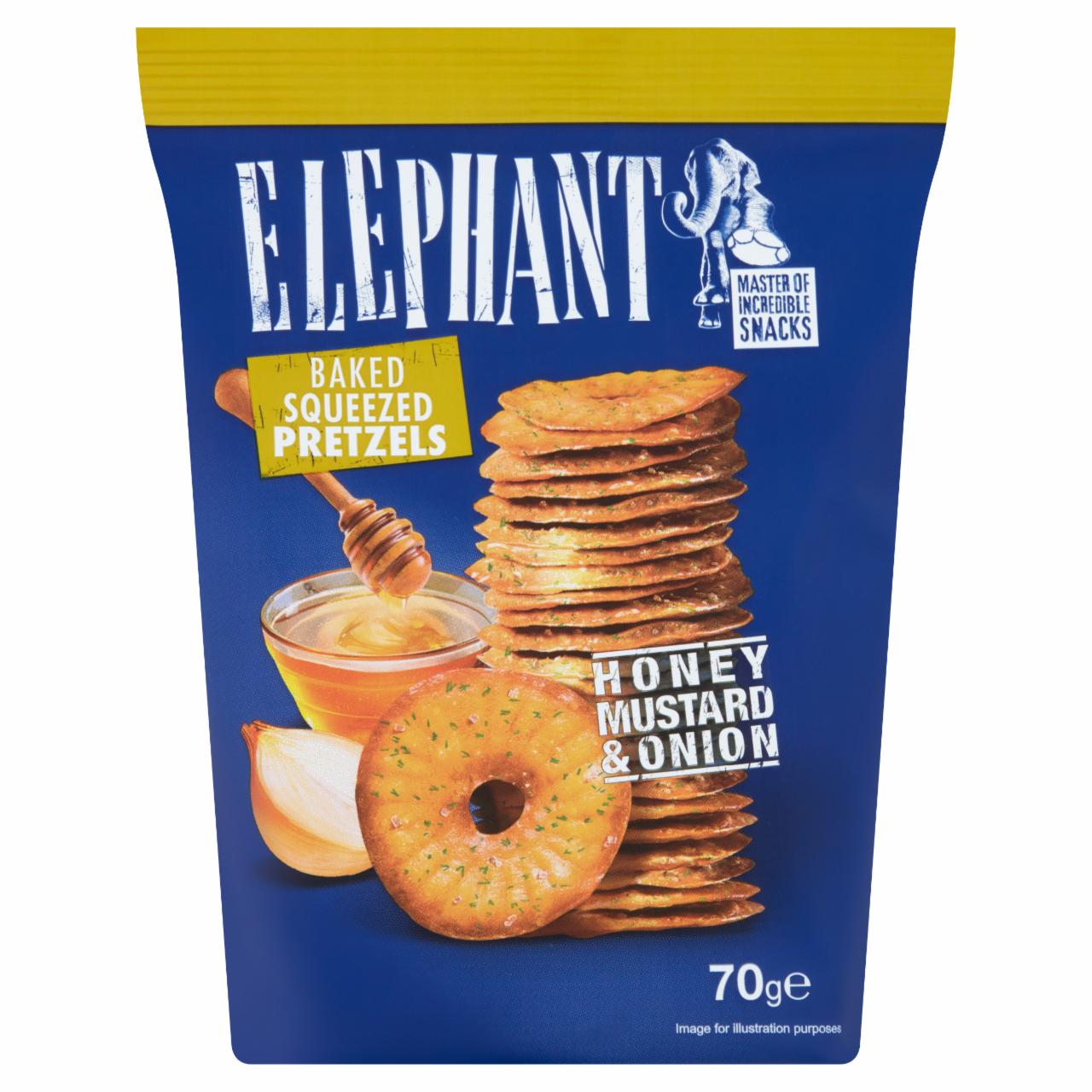 Képek - Elephant chips-tallér mézes-mustáros és hagymás fűszerezéssel 70 g