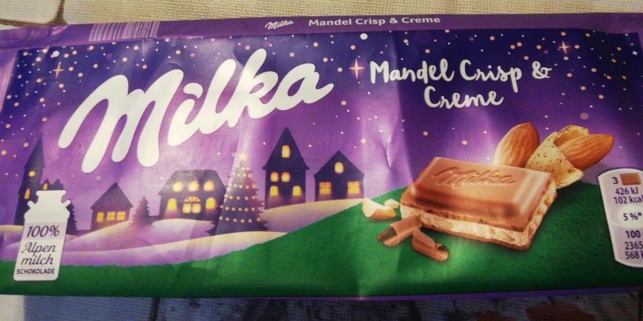 Képek - Mandel crisp & creme Milka